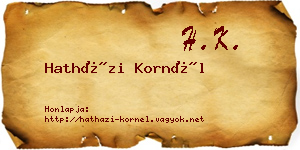 Hatházi Kornél névjegykártya